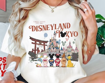 Mickey & Friends Disneyland Tokyo Japan 1983 T-Shirt, Disney Magical Castle Tee, Disney 2026 Outfit