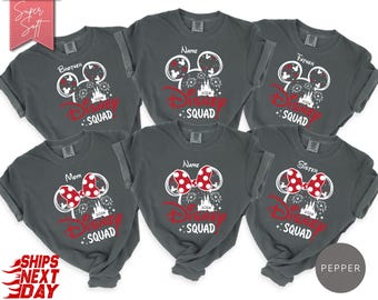 Custom Disney Squad T-Shirt, Disney Family Shirt,  Custom Disney Vacation T-Shirt, Disneyland Shirt, Comfort Color Disneyworld Tee