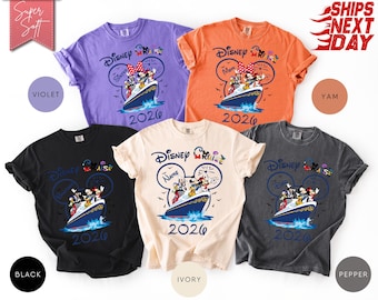 Disney Cruise Shirt 2026, Custom Disney Cruise T-Shirts, Disney Cruise Name and Year Shirts, Custom Cruise Family T-Shirt, Disney Trip Tee
