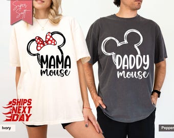 Daddy Mouse Shirt, Mama Mouse Disney Family Vacation Tee, Disneyland Trip Shirt, Mickey and Minnie Shirt, Disney World Group Matching Shirt