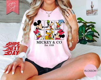 Mickey and Friends Disney Shirt, Mickey and Co. Tee, Mickey & Co. Est. 1928 Shirt, Unisex Family Vacation Outfit