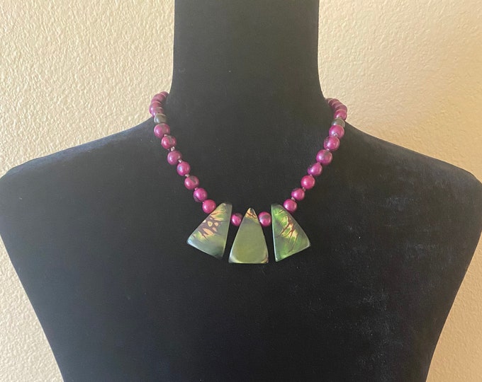 Tagua Nut and Açaí Seed Necklace- Eco-friendly Jewelry, Boho Jewelry, Macrame Necklace