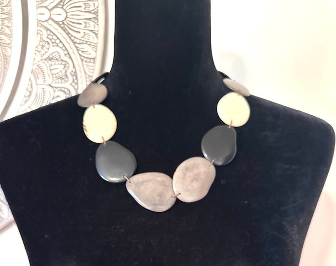 Tagua Nut Necklace/ Vegetable Ivory/ Eco-Fashion Jewelry/ Eco-Friendly Jewelry/ Bold Jewelry/ Statement Jewelry