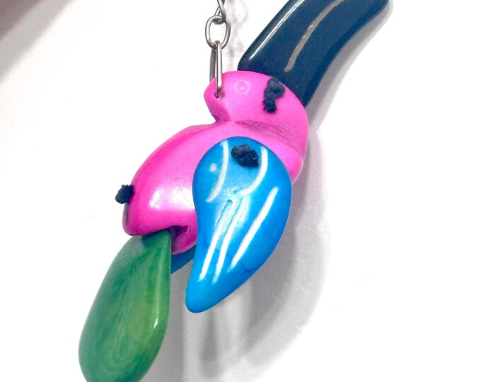 Toucan Tagua Nut Keychain, Little Gifts, Back to School