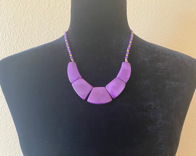 Tagua Nut Necklace and Earrings Set