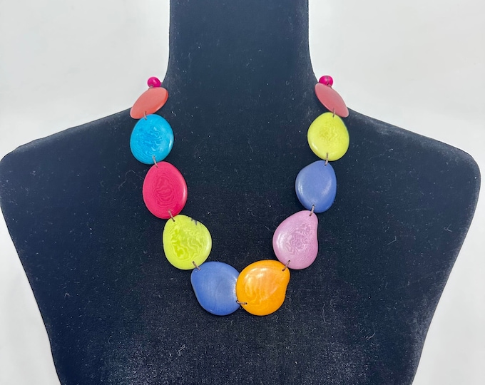 Tagua Nut Necklace/ Vegetable Ivory/ Eco-Fashion Jewelry/ Eco-Friendly Jewelry/ Bold Jewelry/ Statement Jewelry