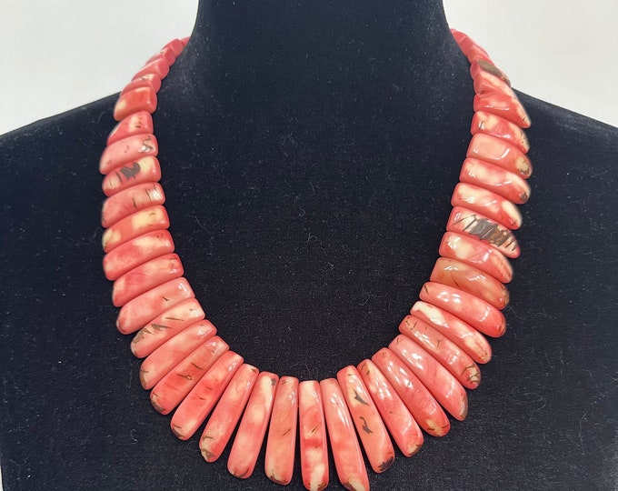 Tagua Bib Necklace/ Tagua Necklace / Tagua Jewelry/ Boho Necklace /Statement Necklace/ Boho/ Bohemian / Folk