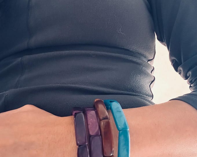 Polished Tagua Nut Bracelet/ Bangle - Eco-Friendly - Boho- Bohemian- Sustainable Fashion