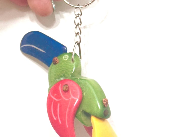 Toucan Tagua Nut Keychain, Little Gifts, Back to School