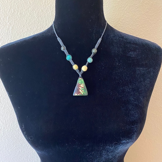 Tagua Nut Necklace- Eco-friendly Jewelry, Boho Jewelry, Macrame Necklace