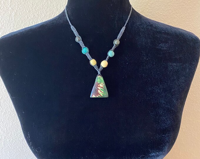 Tagua Nut Necklace- Eco-friendly Jewelry, Boho Jewelry, Macrame Necklace