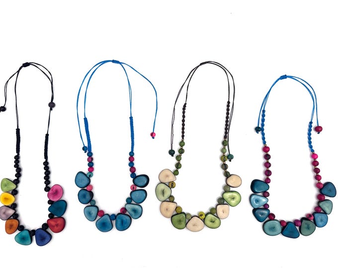 Tagua Nut Pendant Necklace | Macrame Necklace /Hippie Jewelry/ Boho Jewelry