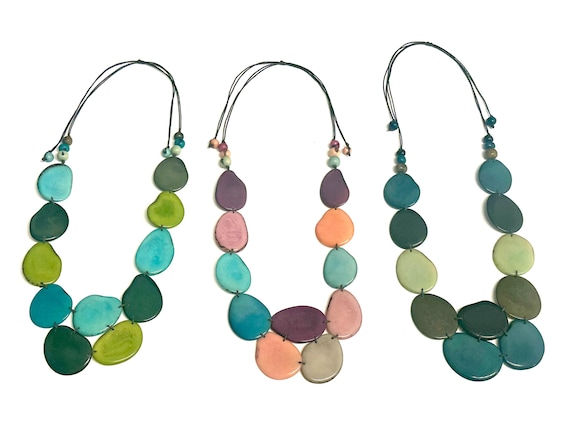 Tagua Nut Necklace/ Boho/ Tribal/ Accessories
