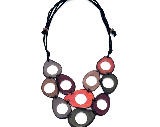 Tagua Nut Necklace/ Vegetable Ivory/ Eco-Friendly Jewelry, Sustainable Fashion