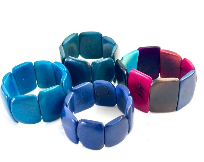 Classic Tagua Bracelet - Eco-friendly Jewelry, Boho Jewelry, Summer Fashion, Fall Fashion
