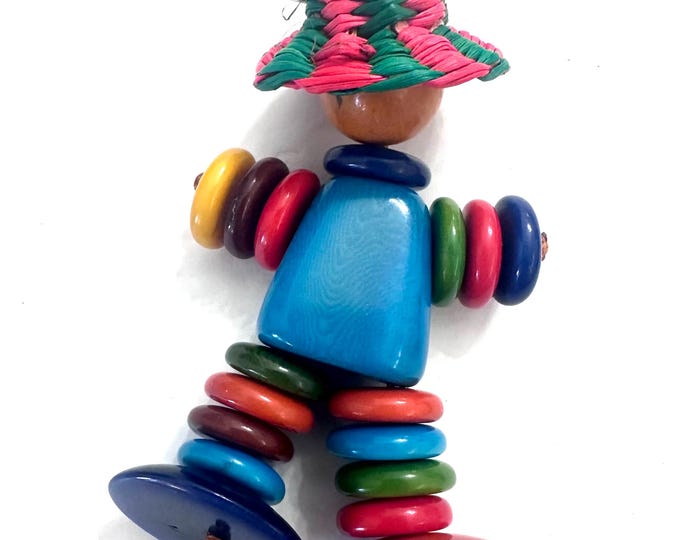 Colored Tagua Keychain, Tagua Accessories, Little Man
