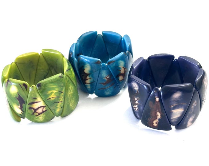 Tagua Bracelet - Eco-friendly Jewelry- Eco-Fashion- Boho Style/ Bohemian/ Folk