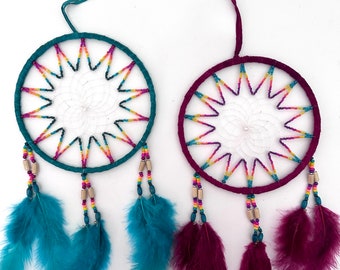 6.5" Large Multicolored Dreamcatcher (Choose color)