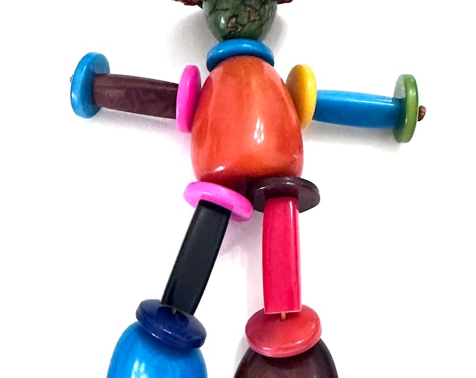 Colorful Tagua Nut Keychain, Novelty Accessories, 4 Inches
