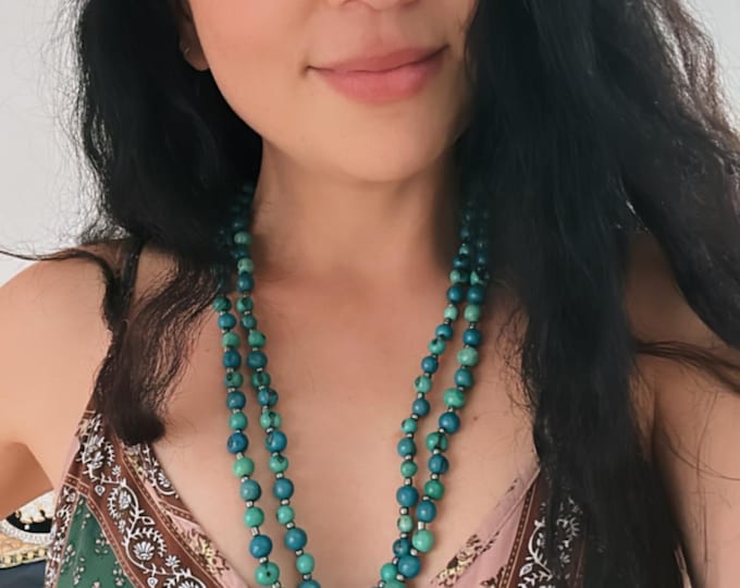 Acai Seed Long Strand Necklace / Ecofriendly and Ecofashion Jewelry, Boho Jewelry, Boho chic