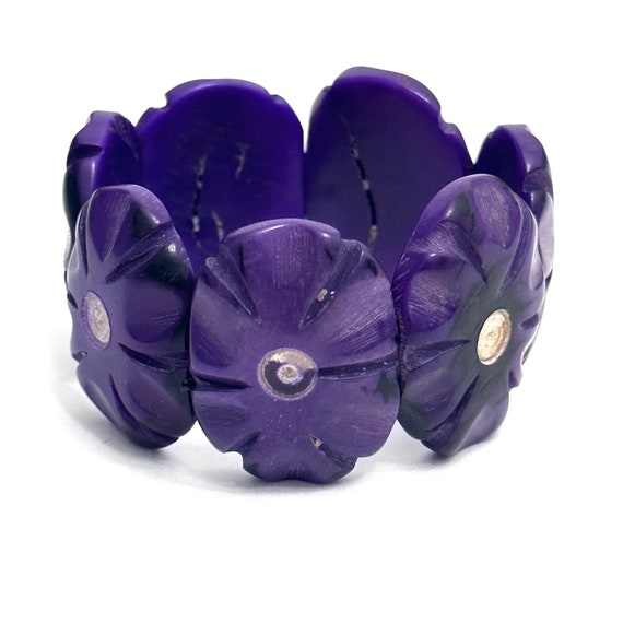 Flower Tagua Nut Flower Design Bracelet - Eco-friendly Jewelry -  Boho - Bohemian