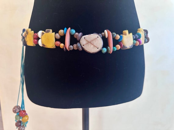 Colorful Tagua Nut and Açaí Seeds Belt, Eco-Fashion, Eco-Friendly