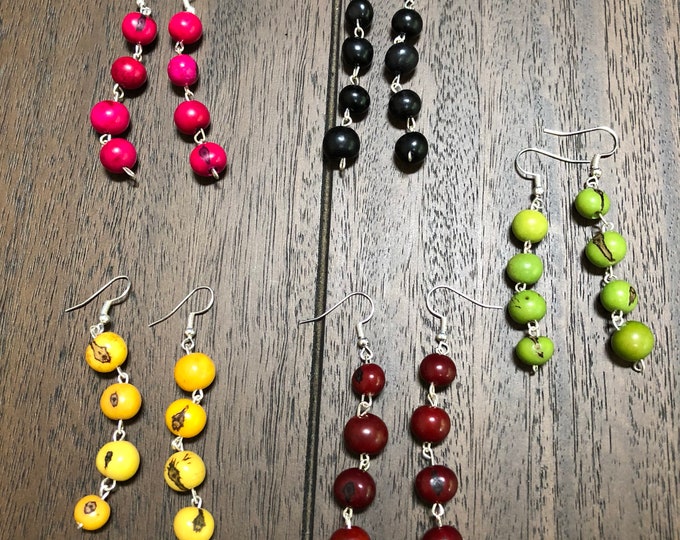 Eco-friendly Acai-Seed Earrings
