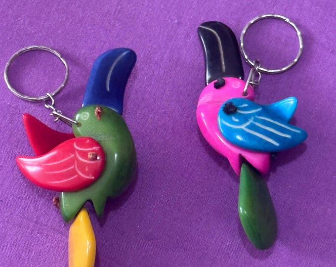 Toucan Tagua Nut Keychain, Little Gifts, Back to School