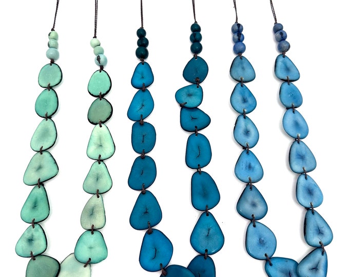 Tagua Nut Necklace/ Tagua Jewelry/ Boho Necklace /Statement Necklace/ Boho Style/ Eco-Fashion Jewelry