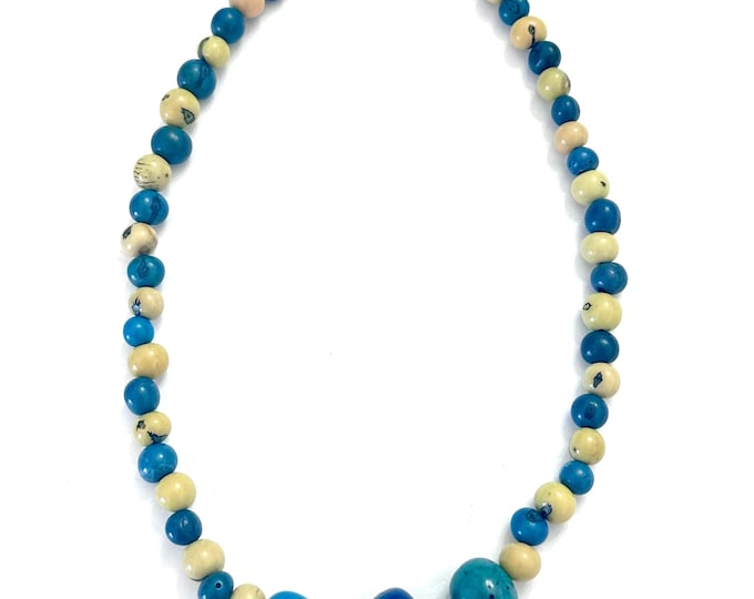 Acai Seed & Bombona Seed Necklace / Statement Necklace/ Boho Jewelry, Boho chic, Folk