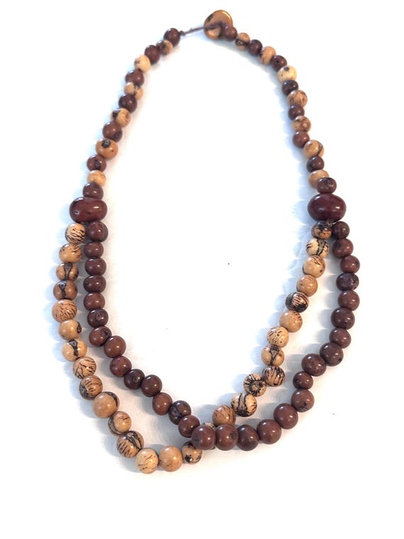 Acai Seed Necklace / Eco-frirendly/ Eco-fashion/ Boho, Mother's Day