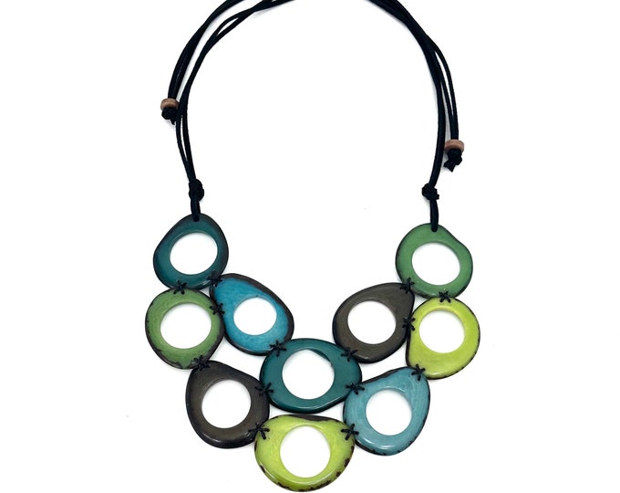 Tagua Nut Necklace/ Vegetable Ivory/ Eco-Friendly Jewelry, Sustainable Fashion