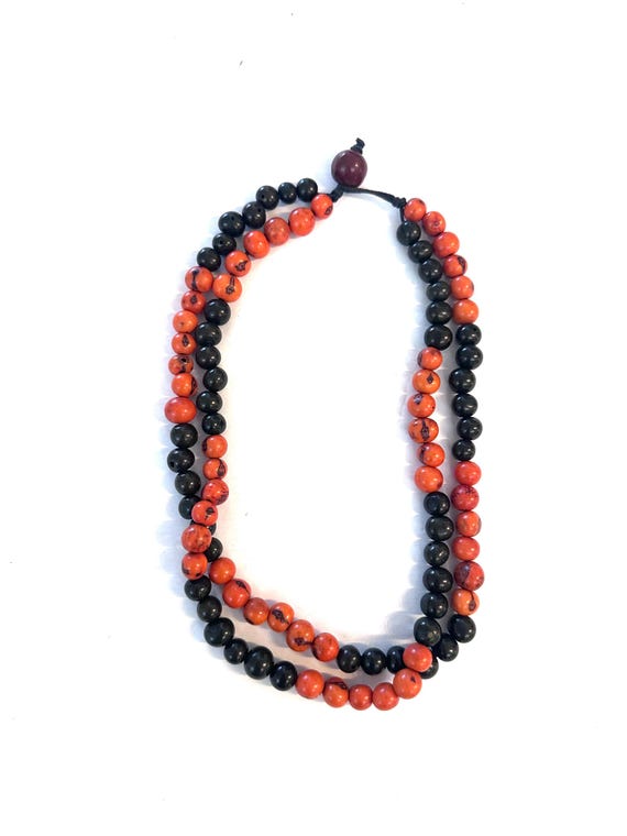 Acai Seed Necklace / Eco-frirendly/ Eco-fashion/ Boho, Folk Style, Valentine's Day