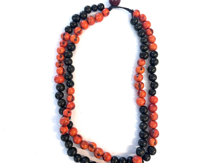 Acai Seed Necklace / Eco-frirendly/ Eco-fashion/ Boho, Folk Style, Valentine's Day