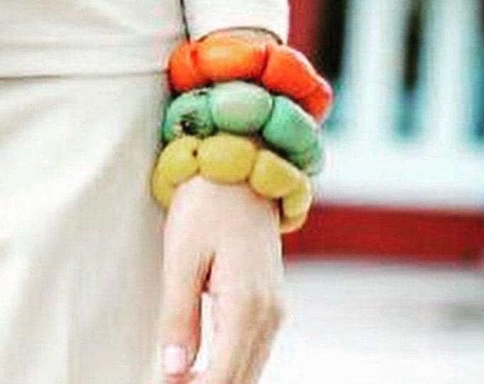 Polished Tagua Seed Bracelets, tagua bracelet, boho jewelry, bohemian, folk