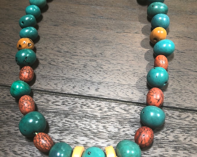 Multi-Seed Necklace/ Eco Friendly Jewelry/Green Necklace, Boho Jewelry, Boho chic