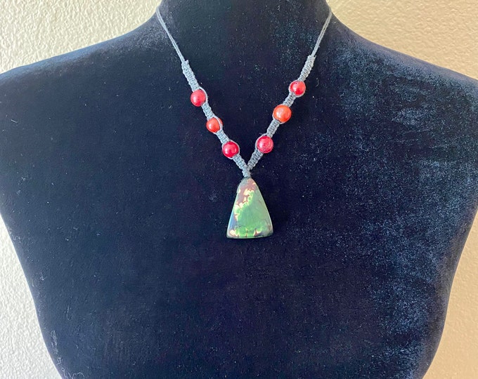 Tagua Nut Necklace- Eco-friendly Jewelry, Boho Jewelry, Macrame Necklace