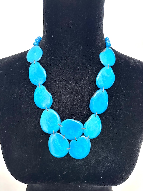 Tagua Nut Necklace/ Boho Necklace/ Tribal/ Bib Necklace