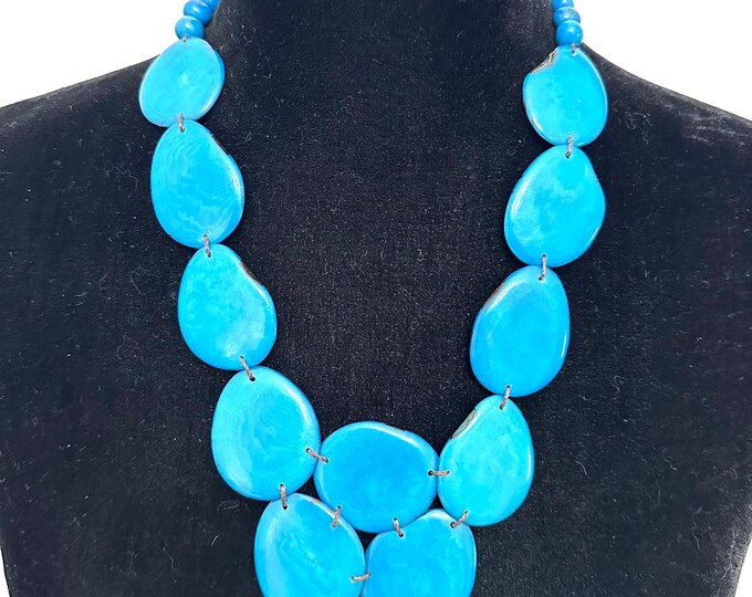 Tagua Nut Necklace/ Boho Necklace/ Tribal/ Bib Necklace