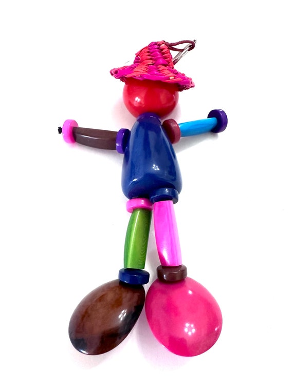 Colorful Tagua Nut Keychain, Novelty Accessories, 4 Inches