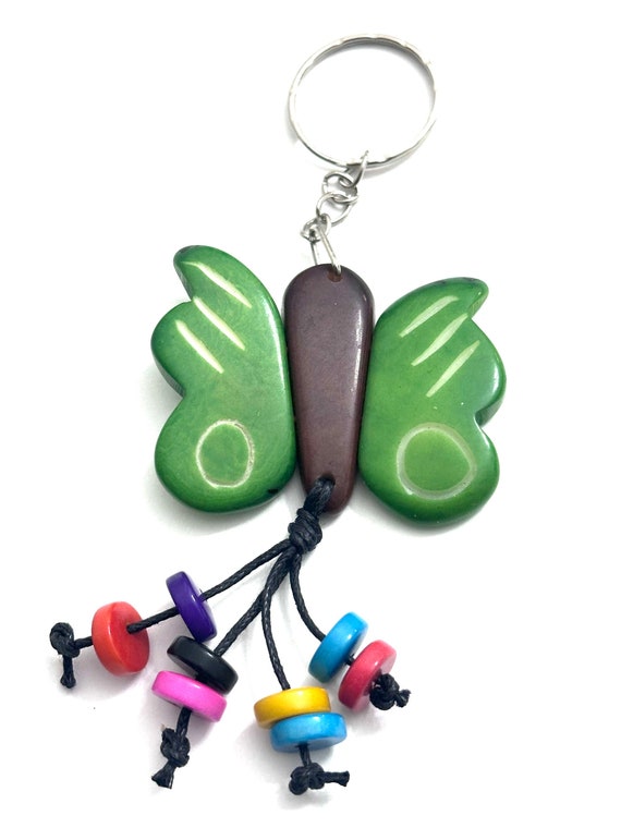 Butterfly Tagua Keychain