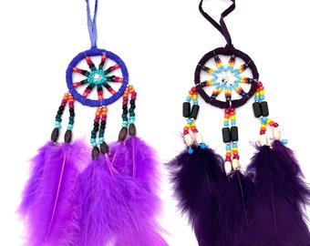 2" Small Multicolored Dreamcatcher (Choose color)