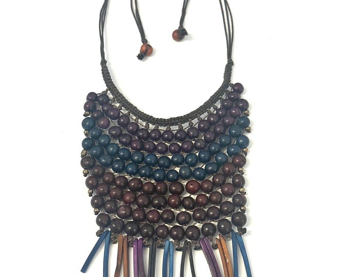 Acai Seed Necklace (Eco Friendly and Eco Fashion Jewelry) Statement Necklace, Bib Necklace, Birthday Gift Idea