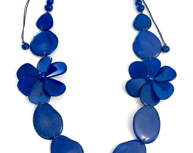 Tagua Necklace/ Flower Tagua Necklace/ Boho Necklace
