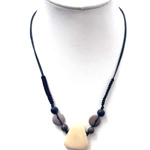 Adjustable Tagua Nut Macrame Necklace - Eco-friendly Jewelry- Eco-Fashion- Boho Style/ Bohemian/ Hippie necklace