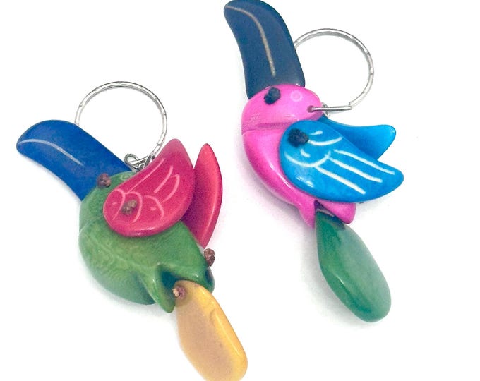 Toucan Tagua Nut Keychain, Little Gifts, Back to School