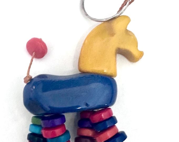Horse Shaped tagua key chain, Colorful Accessories, Stocking Stuffer