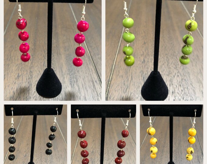 Eco-friendly Acai-Seed Earrings
