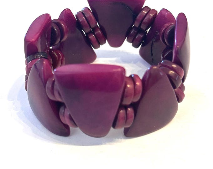 Tagua Nut Bead Bracelet/ Tagua Bangle  - Eco-Friendly Jewelry- Eco- Fashion Jewelry