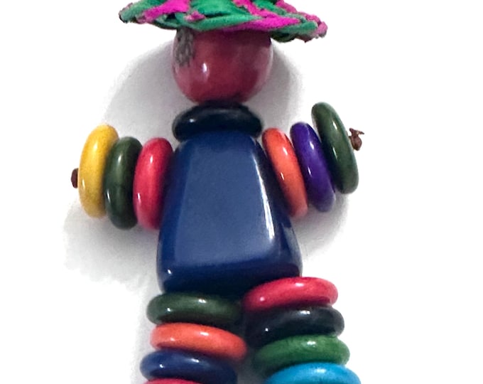 Colored Tagua Keychain, Tagua Accessories, Little Man